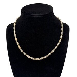 Napier Classic Designer Beaded Two Tone Necklace Tarnished